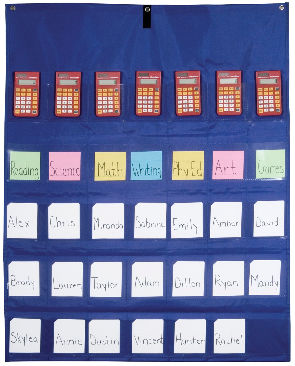School Smart Calculator and Cell Phone Storage Pocket Chart, 30 x 38 Inches